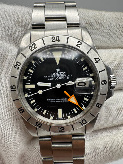 Rolex Explorer II 1655 Steve McQueen Full Steel Yellow Patina MK2 1973 (Full-Set)