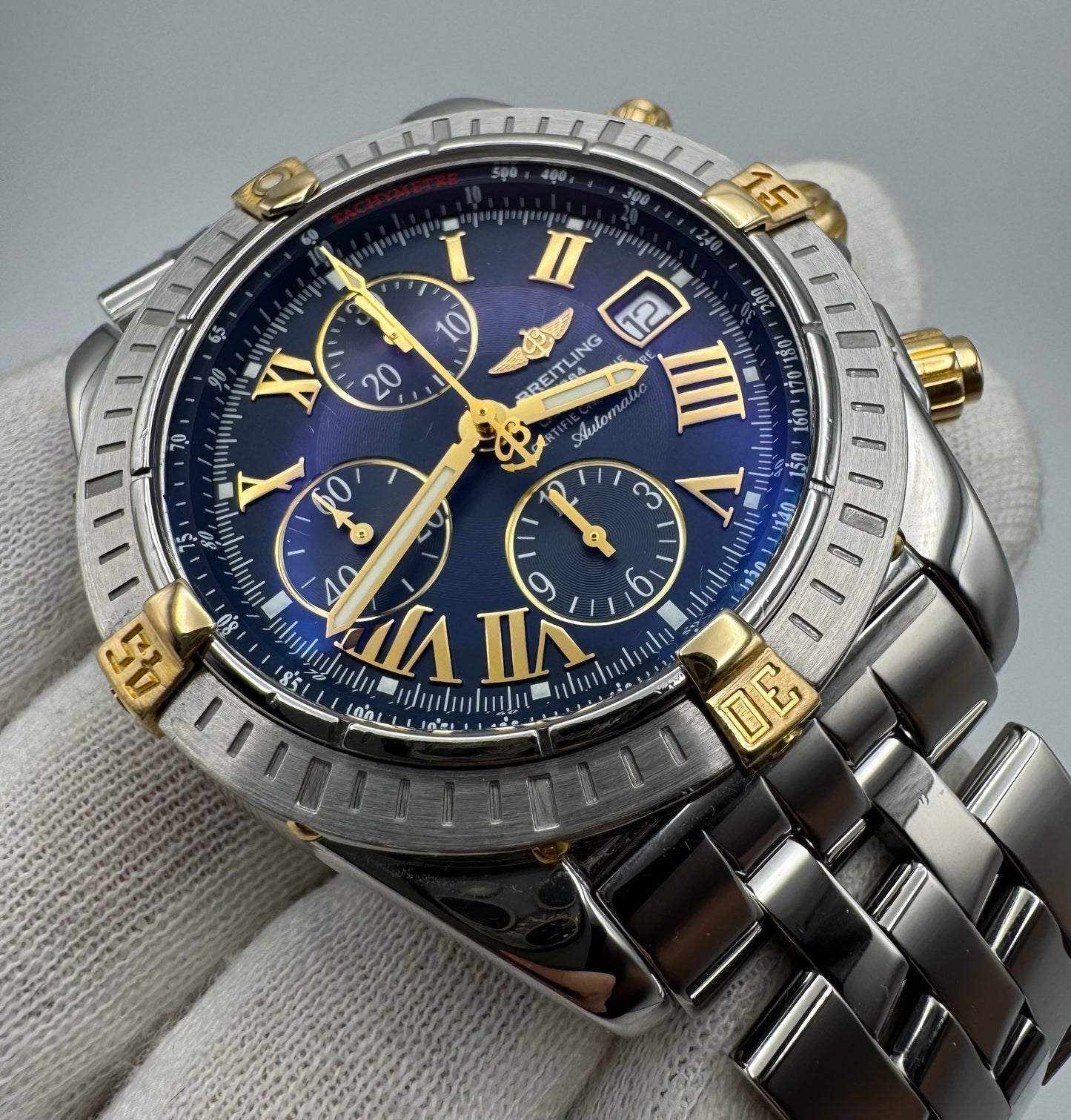 Breitling Chronomat Evolution Two Tone Blue Dial 2008 (Papers/Mint/Serviced)