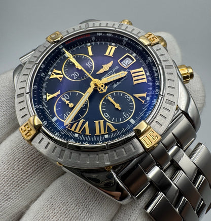 Breitling Chronomat Evolution Two Tone Blue Dial 2008 (Papers/Mint/Serviced)