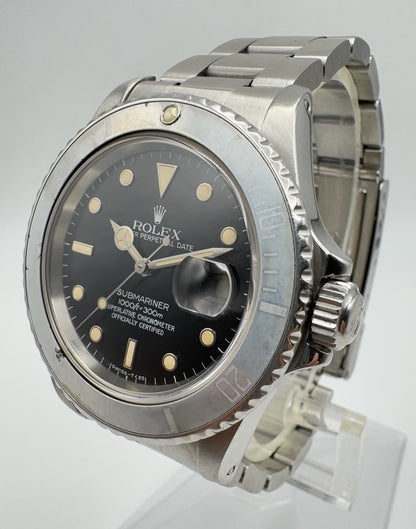 Rolex Submariner 16800 Semi Gloss Dial Cream Patina Faded Bezel 1985