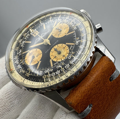 Breitling Navitimer 806 AOPA Chronograph Steel Heavy Patina Gilt Dial (Unpolished/Serviced)