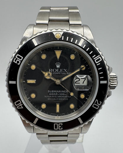 Rolex Submariner Date 16800 Ghost/Grey Dial Yellow Patina 1986 (Unpolished/Serviced)