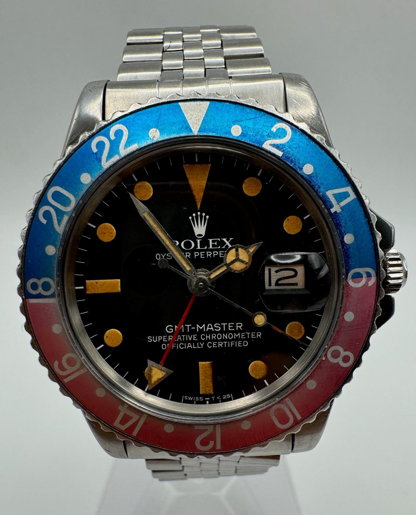 Rolex GMT-Master 1675 Mark V Pumpkin Dial & Hands with Faded Pepsi Insert