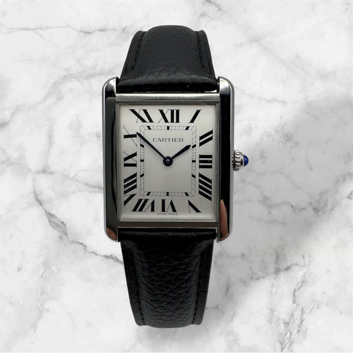 Cartier Tank Solo Steel Large Size Quartz Silver Dial 2020 (Full-Set/Mint)