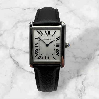 Cartier Tank Solo Steel Large Size Quartz Silver Dial 2020 (Full-Set/Mint)