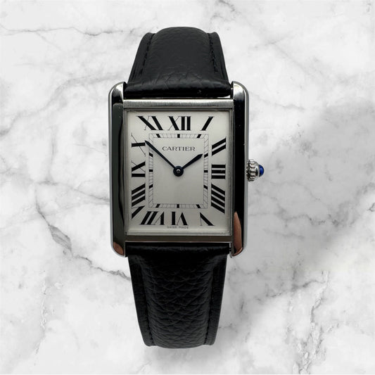 Cartier Tank Solo Steel Large Size Quartz Silver Dial 2020 (Full-Set/Mint)