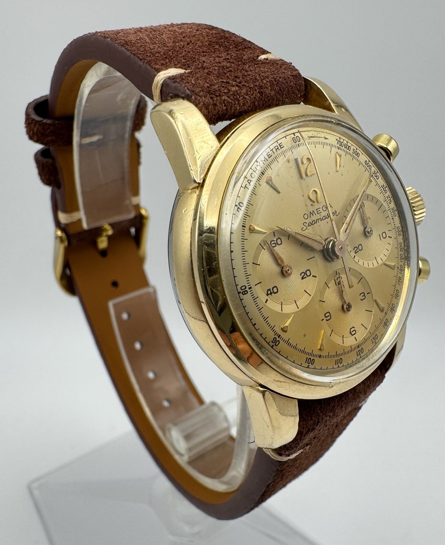 Omega Seamaster Chronograph 1950’s Gold Cap Manual Winding Cal. 321 (Unpolished/Serviced)