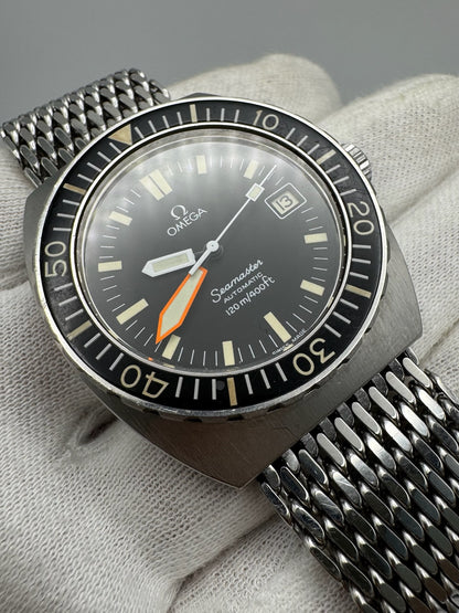Omega Seamaster Baby Ploprof Full Steel Mesh Bracelet Yellow Patina (Unpolished/Serviced)
