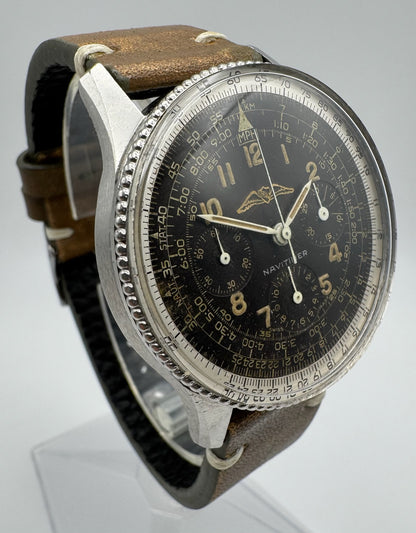 Breitling Navitimer 806 AOPA Steel Tropical Brown Dial Yellow Patina Bead Bezel (Unpolished/Serviced)