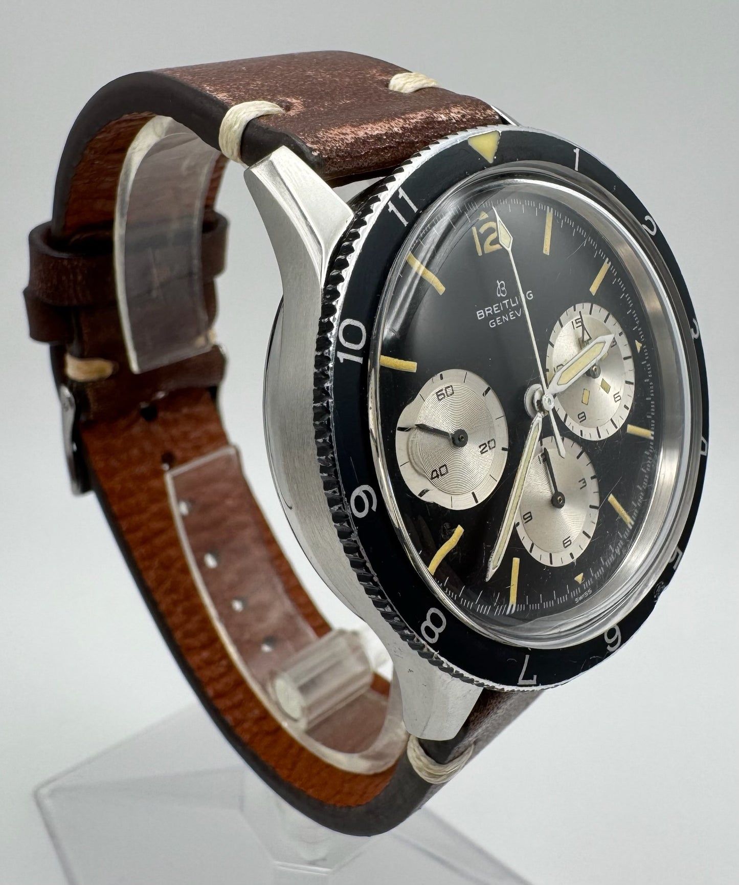 Breitling Co-Pilot Steel 42 Chronograph Yellow Patina (Serviced)