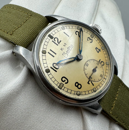 KM Zentra WWII German Navy Military Watch 1940’s (Unpolished)