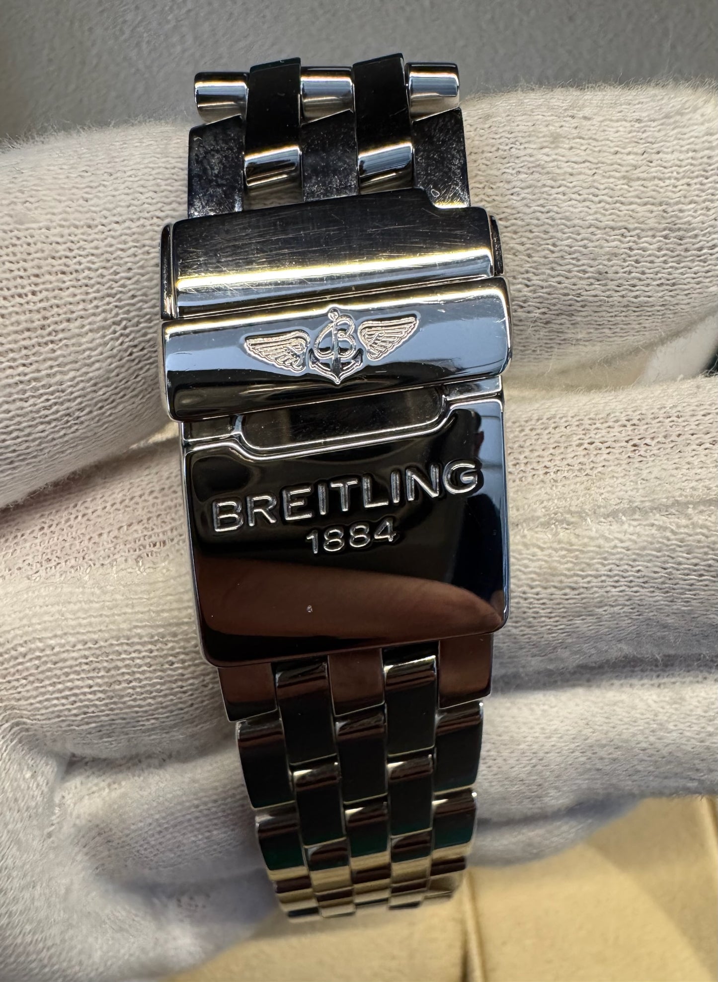 Breitling Crosswind Chronograph Two-Tone Blue Dial (Serviced)