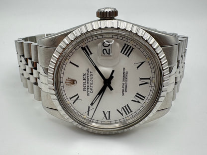 Rolex Datejust 36 Full Steel Jubilee with White Buckley Dial 1982