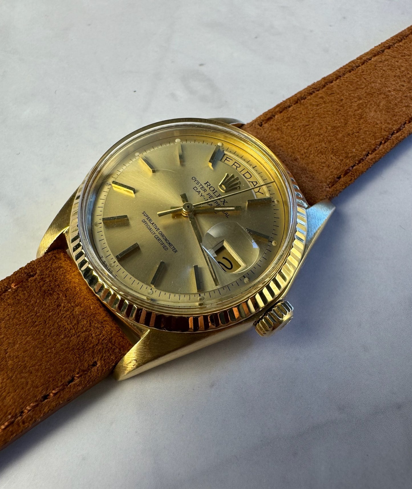 Rolex Day-Date 36 Yellow Gold with Champagne Dial 1969