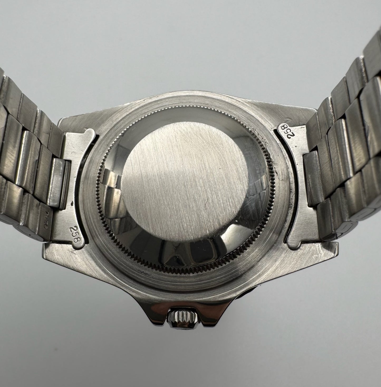 Rolex GMT-Master 1675 MK1 Long E Full Steel Faded Bezel Red Back Insert Heavy Patina Zinc Sulfide 1967 (Serviced)