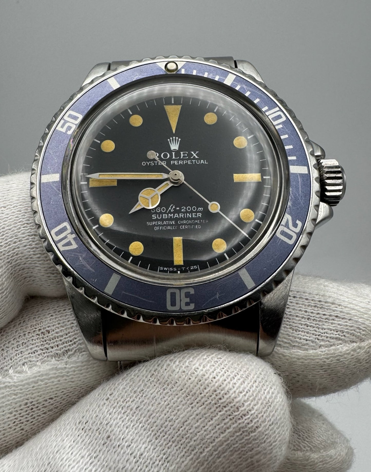 Rolex Submariner 5512 No Date Full Steel Pumpkin Patina Lavender Insert 1968 (Serviced)