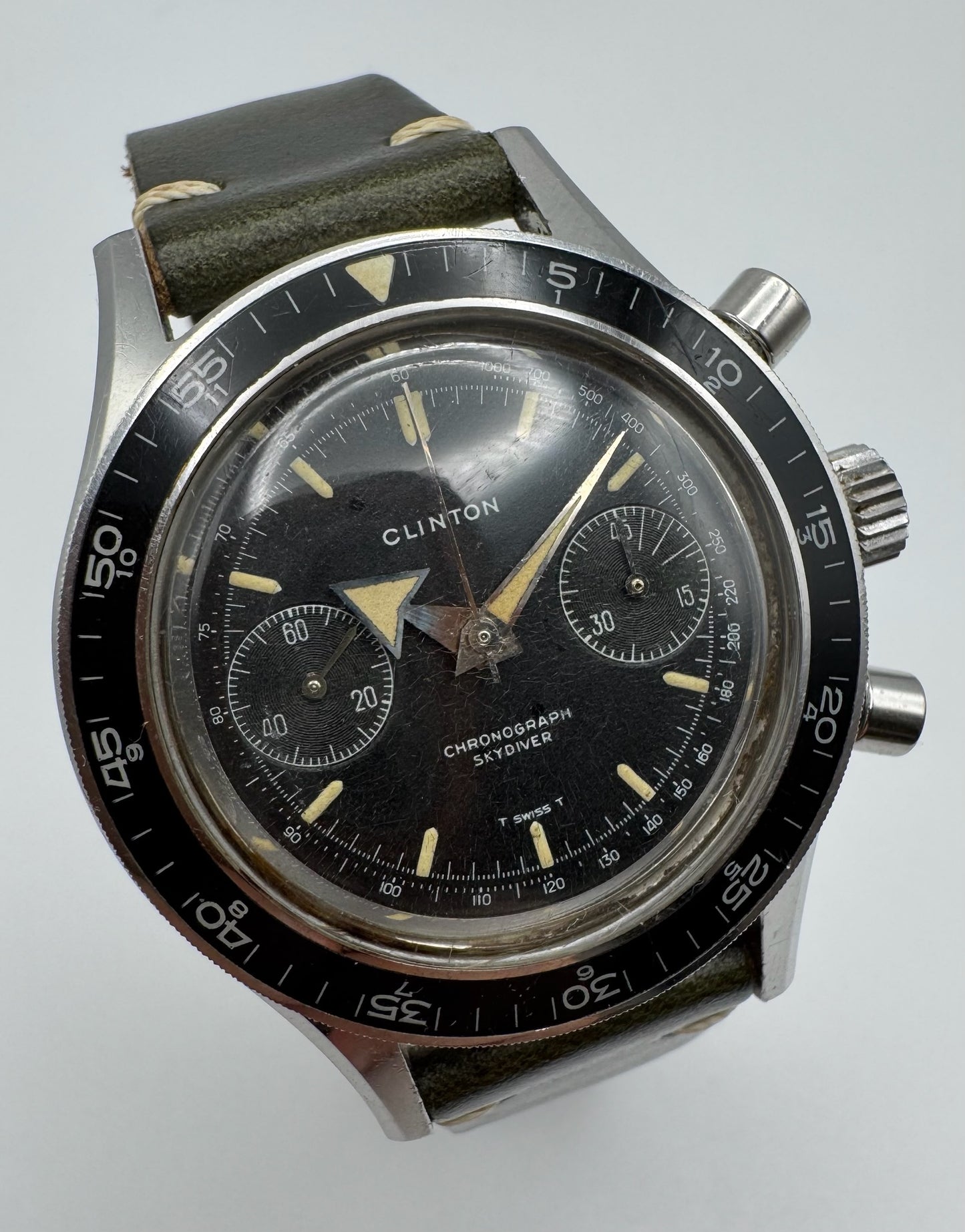 Clinton Skydiver Chronograph Broad Arrow