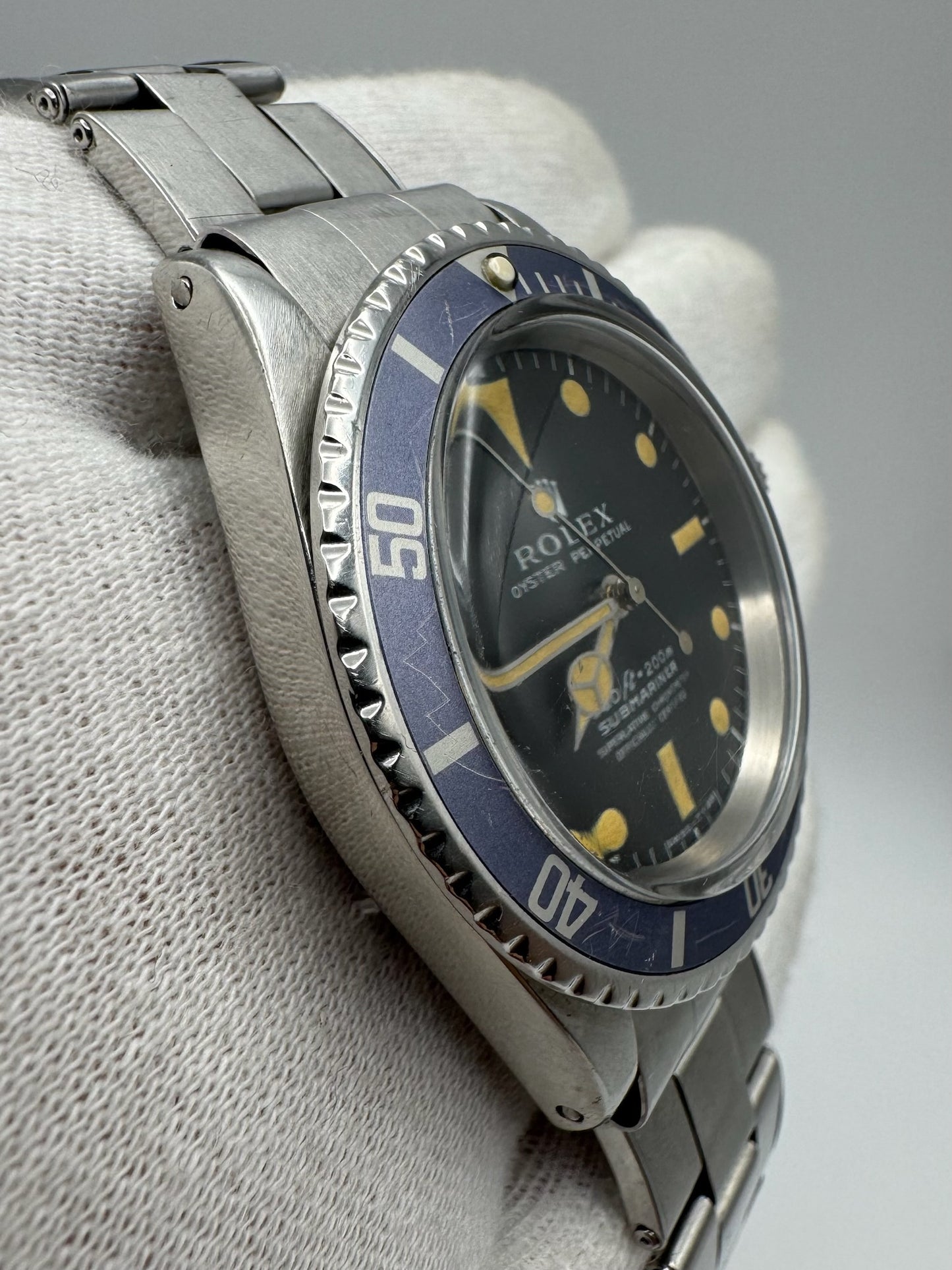 Rolex Submariner 5512 No Date Full Steel Pumpkin Patina Lavender Insert 1968 (Serviced)