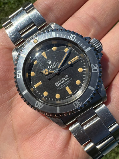 Rolex Submariner 5512 No Date “Meters First” Pumpkin Patina Zinc Sulfide 1968 (Full-Set/Serviced)