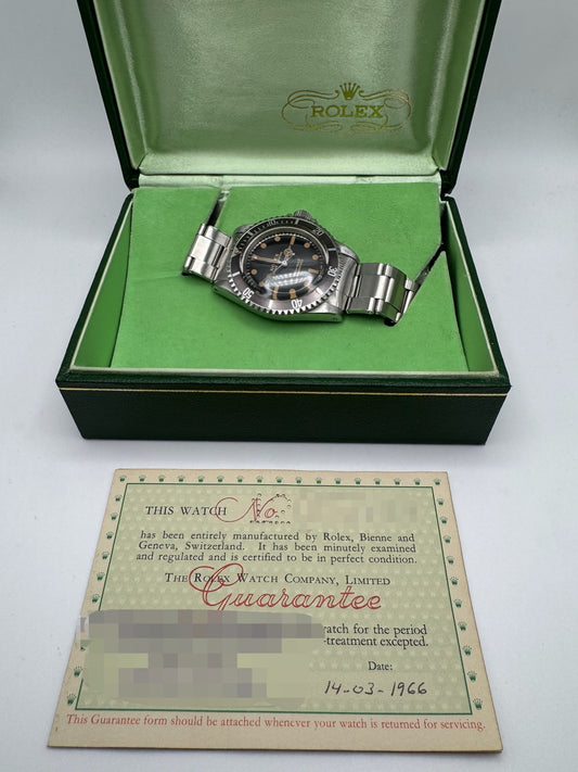 Rolex Submariner 5513 Glossy Gilt Zinc Sulfide Tropical Long 5 Insert 1966 (Full-Set)