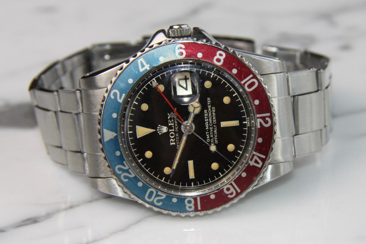 Rolex GMT-Master 1675 PCG Gilt Chapter Ring Pepsi 1960 (Full-Set/Serviced)