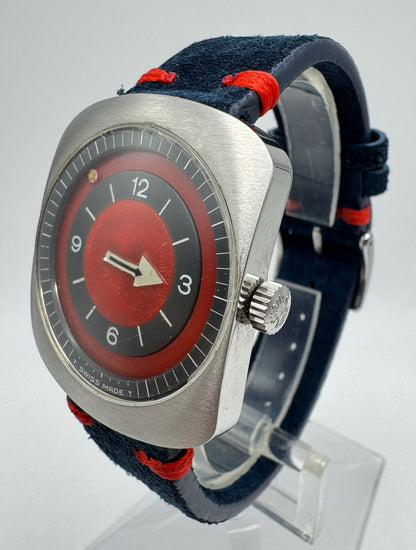 Longines Comet Steel Manual Winding Red Dial (Serviced)