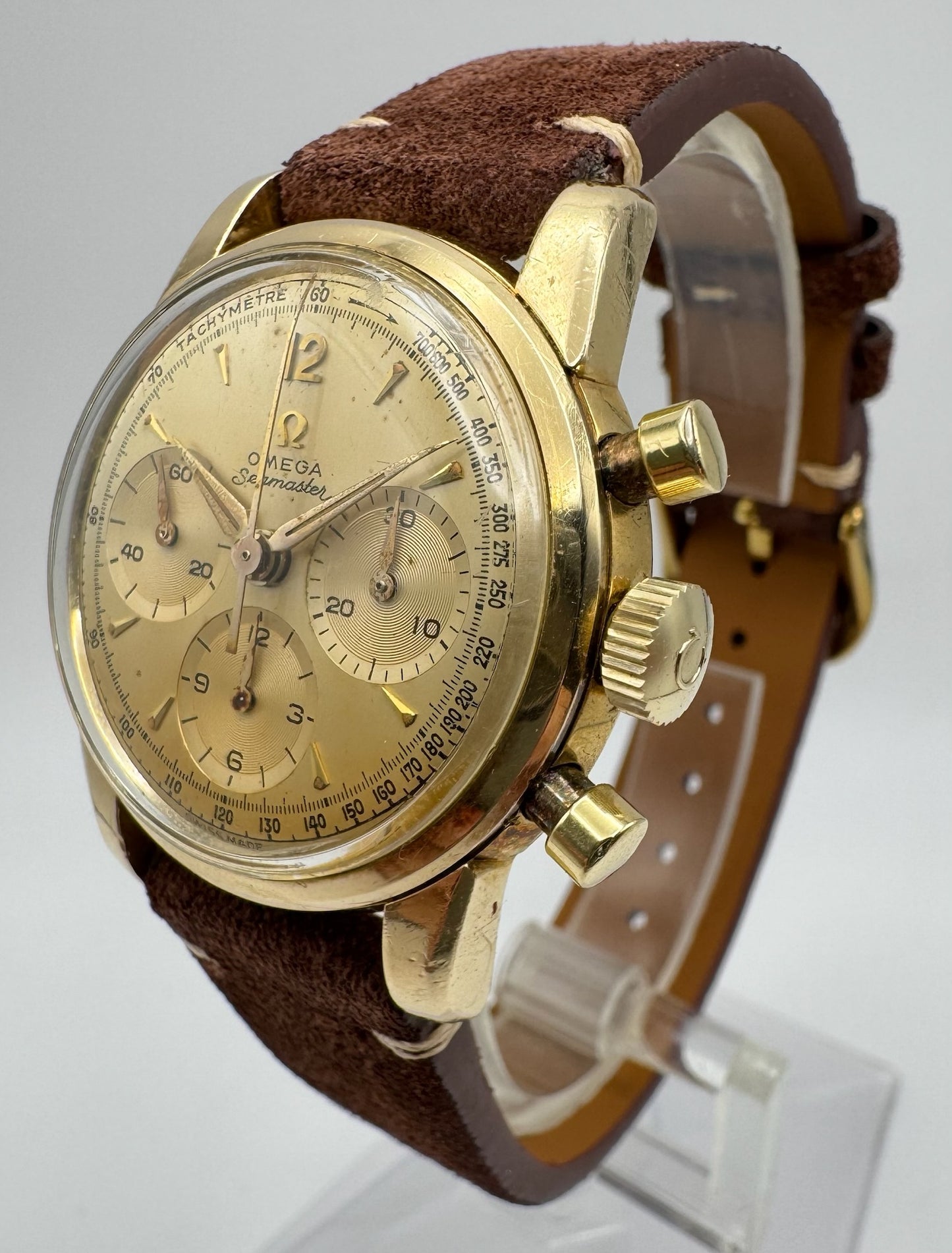 Omega Seamaster Chronograph 1950’s Gold Cap Manual Winding Cal. 321 (Unpolished/Serviced)