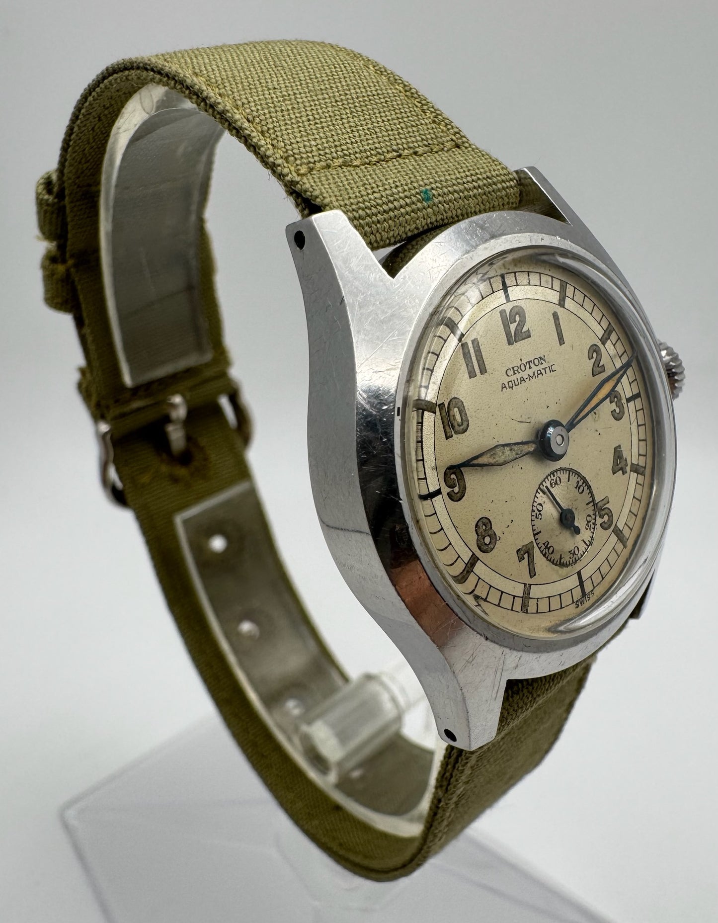 Croton Aquamatic Automatic Bumper WWII Military Watch (Full-Set/Unpolished/Serviced)