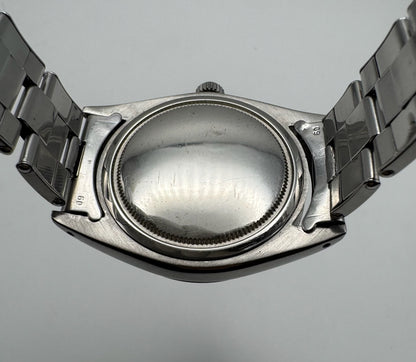 Rolex Oysterdate Precision Full Steel Riveted Tropical Brown Dial 1964 Big Logo Coronet Sword Hands (Serviced)