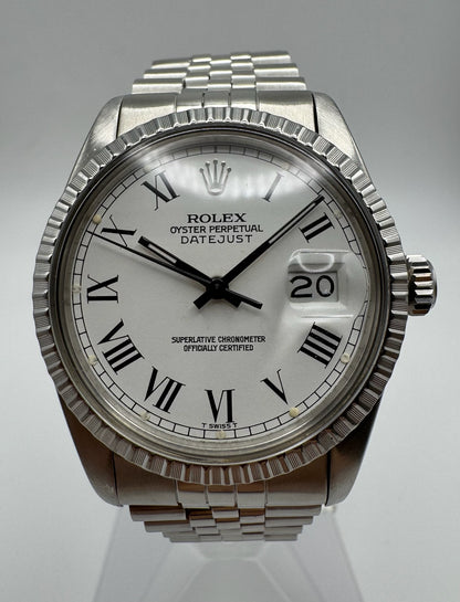 Rolex Datejust 36 Full Steel Jubilee with White Buckley Dial 1982