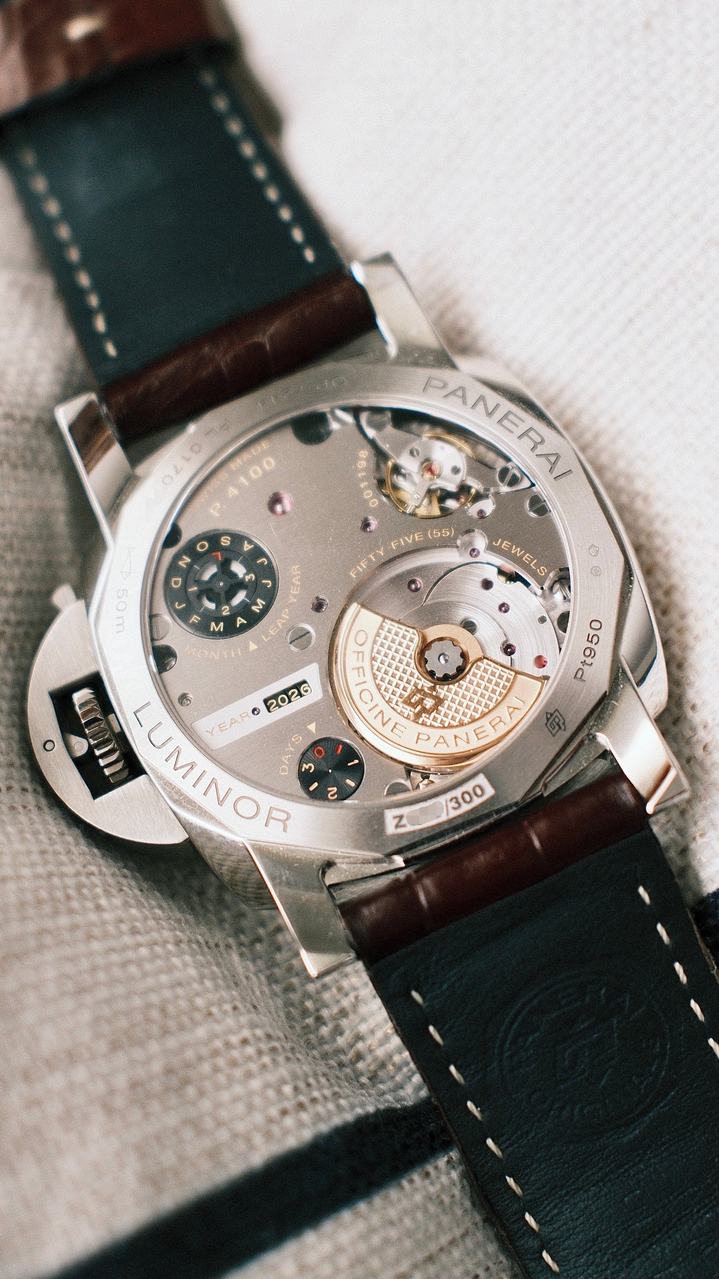 Panerai Luminor Perpetual Calendar PAM715 Platinumtech Green Dial 2024 (Full-Set/Unpolished)