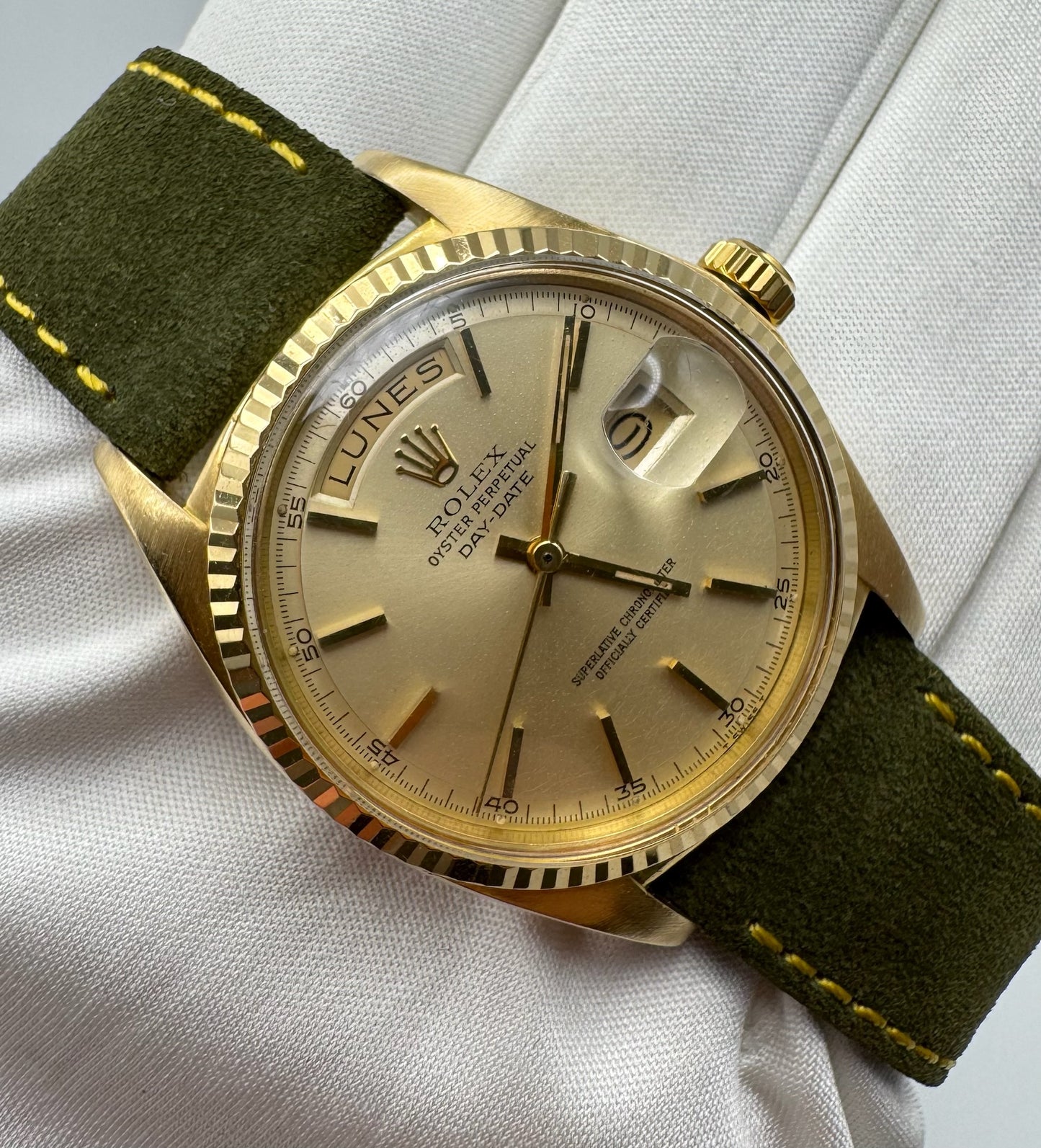 Rolex Day-Date 36 Yellow Gold with Champagne Dial 1968