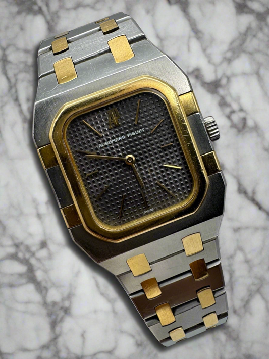 Audemars Piguet Royal Oak Lady Rectangular Lady Quartz 2 Tone Grey Dial Original Owner (Unpolished)