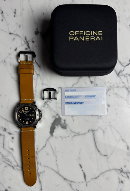 Panerai Luminor GMT PAM23 Automatic 44 A Serial Tritium Dial 1998 (Papers/Unpolished/Serviced)