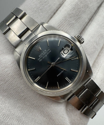 Rolex Air King Date Full Steel Grey/Blue Dial 1971 (Unpolished)