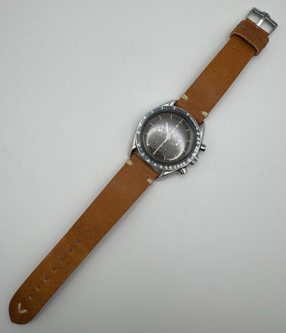 Omega Speedmaster Professional Moonwatch Tropical Brown Dial Heavy Patina Blue Insert 1969 (Serviced)