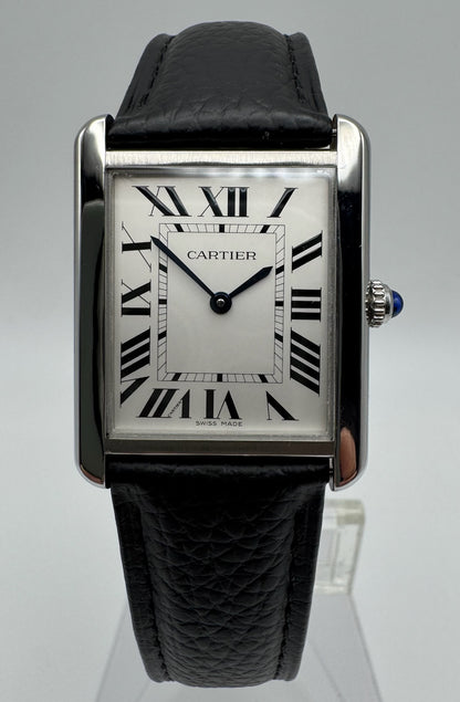 Cartier Tank Solo Steel Large Size Quartz Silver Dial 2020 (Full-Set/Mint)