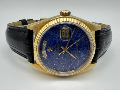 Rolex Day-Date 36 Yellow Gold Lapis Lazuli Aftermarket Dial (Serviced/Unpolished)