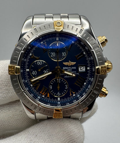 Breitling Chronomat Evolution Two Tone Blue Dial 2008 (Papers/Mint/Serviced)