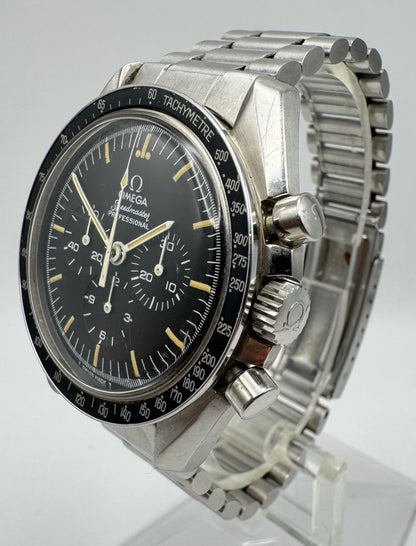 Omega Speedmaster Professional Moonwatch Full Steel Heavy Patina Top Condition 1976