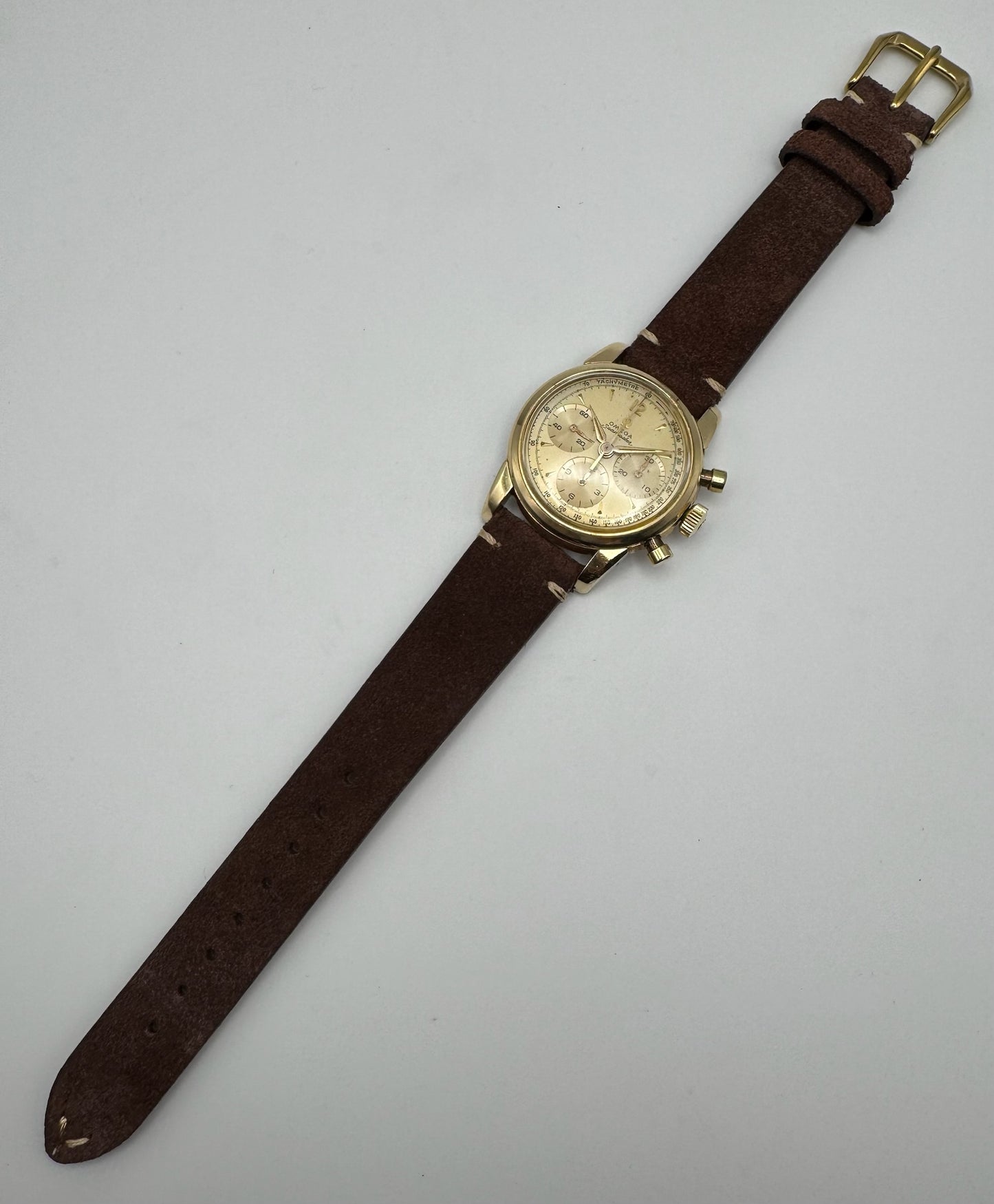 Omega Seamaster Chronograph 1950’s Gold Cap Manual Winding Cal. 321 (Unpolished/Serviced)