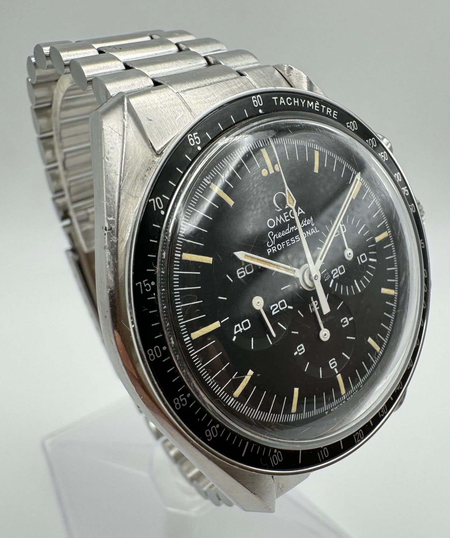 Omega Speedmaster Moonwatch with Heavy Patina Black T-Dial