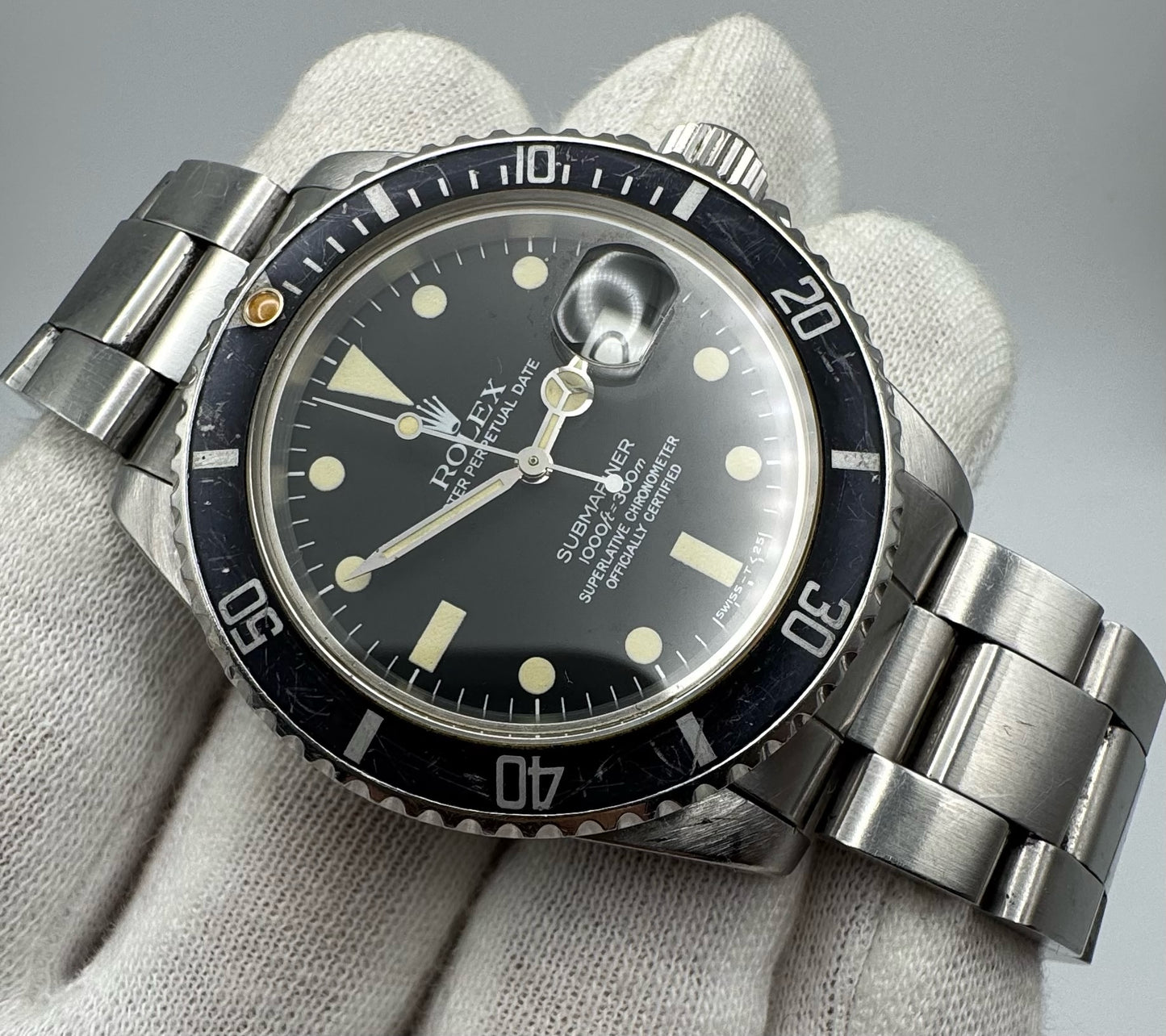 Rolex Submariner Date 16800 Full Steel Matte Dial Ghost Insert Original Owner 1982 (Full-Set/Unpolished/Serviced)