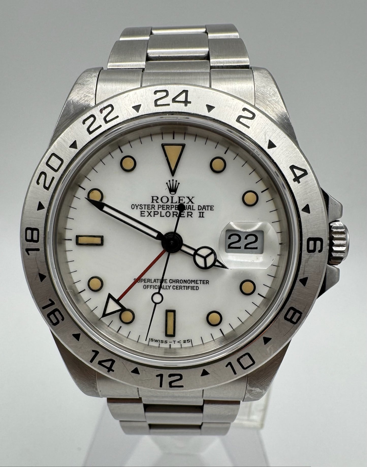 Rolex Explorer II Polar “Chicchi Di Mais” Heavy Patina Original Owner 1991 (Box/Service Papers/Unpolished)