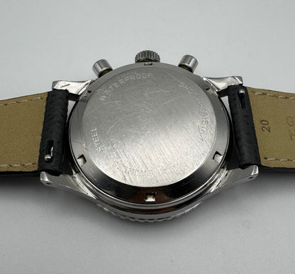 Croton Aviator Sea Diver Chronograph Manual Winding Yellow Patina Broad Arrow Original Owner 1960s (Unpolished)