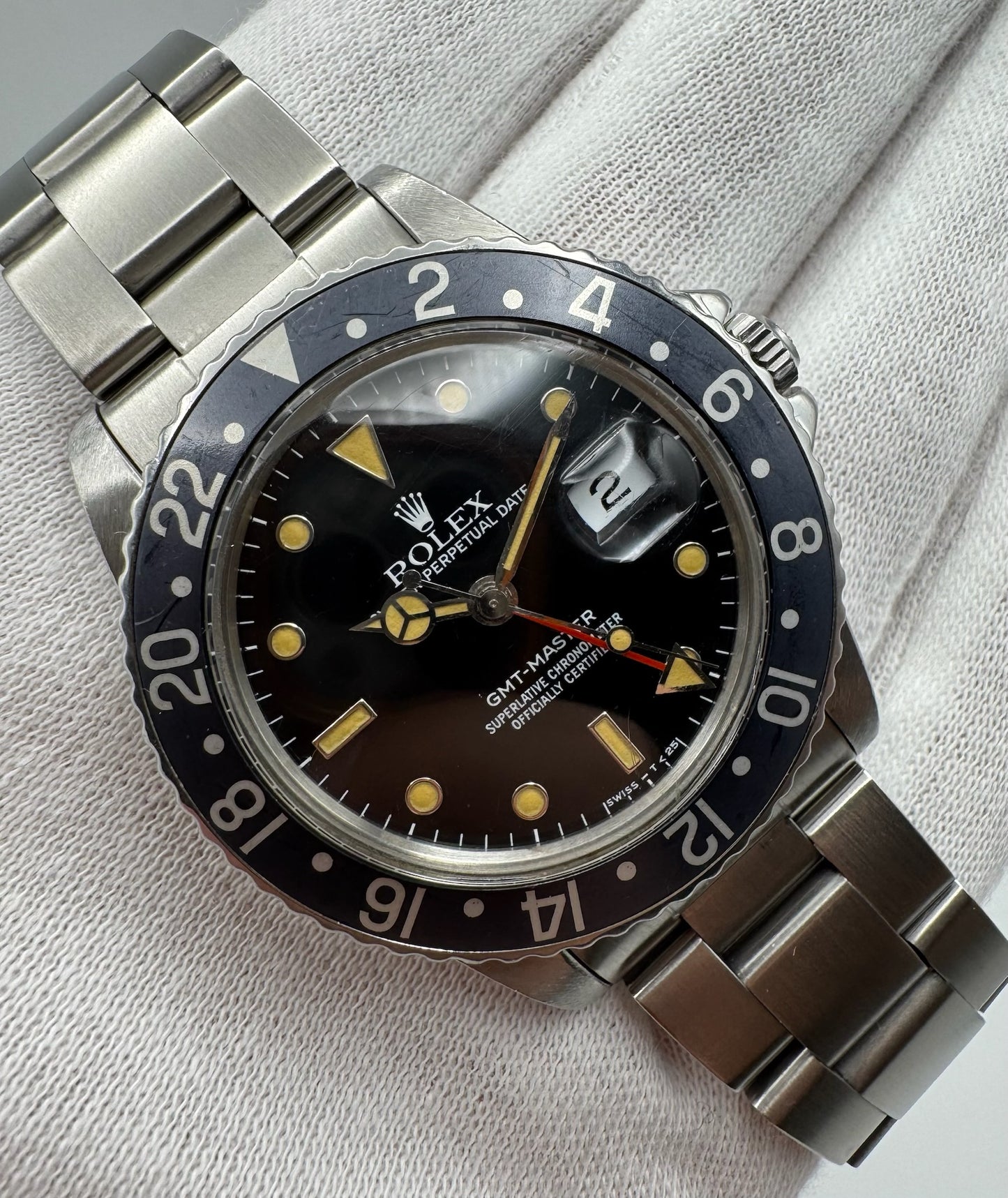 Rolex GMT-Master 16750 Oyster Faded Black Insert Stunning Patina (Full-Set)