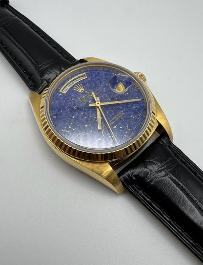 Rolex Day-Date 36 Yellow Gold Lapis Lazuli Aftermarket Dial (Serviced/Unpolished)