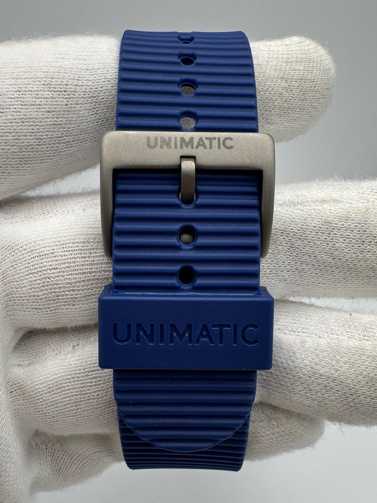 Unimatic Modello Uno Diver Blasted Titanium Blue Dial Limited Edition 500pcs (Full-Set/Unworn)