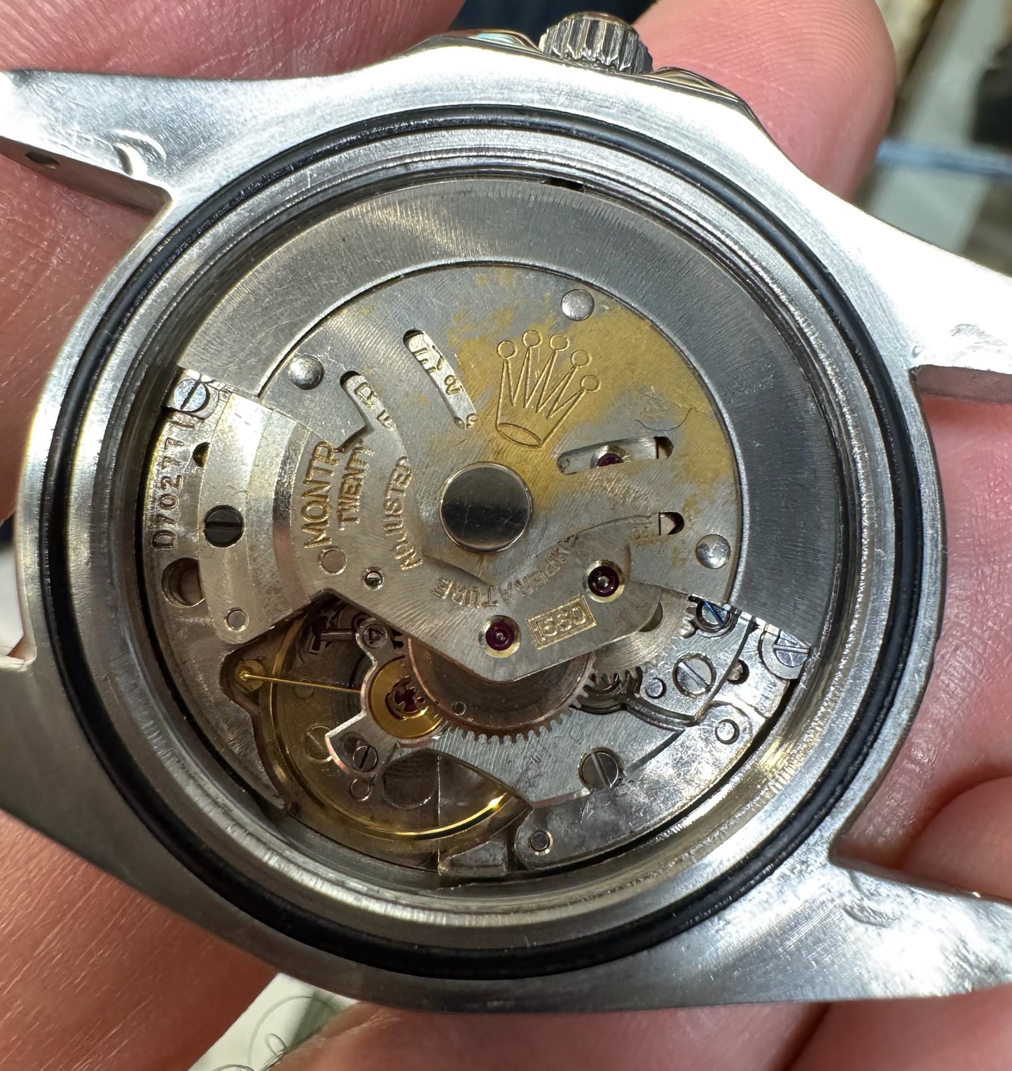 Rolex GMT-Master 1675 PCG Cornino Glossy Gilt Heavy Patina Zinc Sulfide Pepsi 1960 (Serviced)