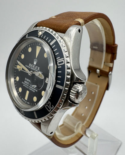Rolex Submariner Date 1680 MK1 Yellow Patina Blue Insert 1977 (Serviced)